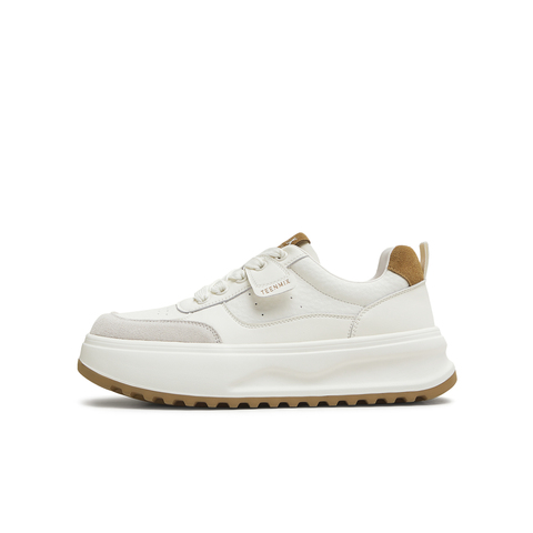 天美意2025秋新款商场同款休闲板鞋运动厚底女小白鞋BJ564CM5