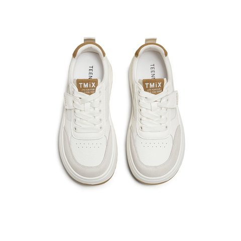 天美意2025秋新款商场同款休闲板鞋运动厚底女小白鞋BJ564CM5