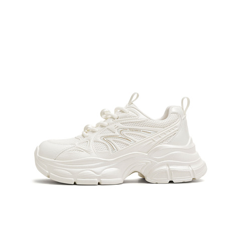 天美意2025秋新款休闲厚底百搭系带复古小个子女老爹鞋KD097CM5