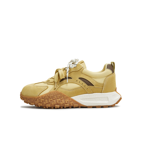 天美意2025秋新款休闲系带双鞋带厚底百搭拼色女阿甘鞋KG125CM5