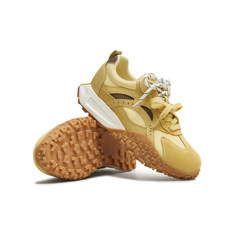 天美意2025秋新款休闲系带双鞋带厚底百搭拼色女阿甘鞋KG125CM5