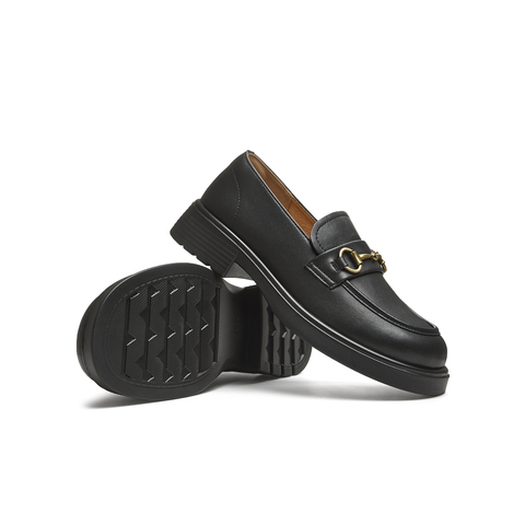 天美意2025秋新款商场同款纯色jk学院风百搭女乐福鞋BL221CA5