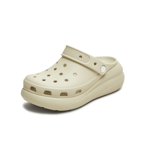 天美意2025夏新款拖鞋百搭纯色潮流小个子户外女洞洞鞋KT093BT5