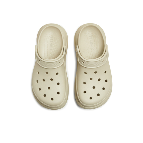 天美意2025夏新款拖鞋百搭纯色潮流小个子户外女洞洞鞋KT093BT5