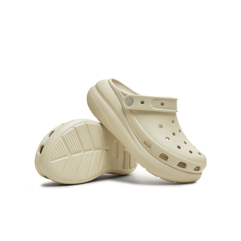 天美意2025夏新款拖鞋百搭纯色潮流小个子户外女洞洞鞋KT093BT5