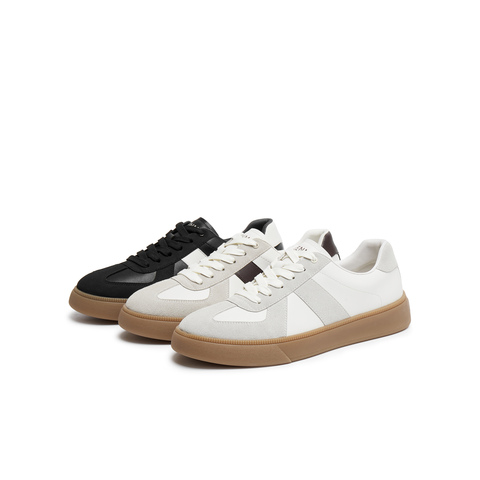 天美意2025夏新款休闲百搭拼色复古运动鞋男德训鞋DXX10BM5