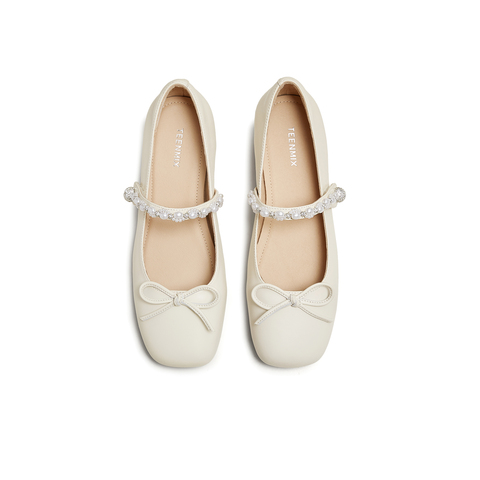 天美意2025秋新款商场同款纯色优雅气质百搭女玛丽珍鞋BL311CQ5