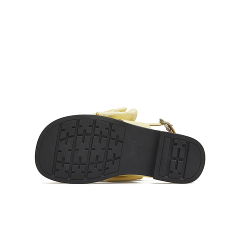 天美意2025夏新款条带凉鞋蝴蝶结百搭纯色女休闲凉鞋KT099BL5