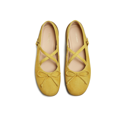 天美意2025秋新款商场同款时尚芭蕾蝴蝶结女玛丽珍鞋KM087CQ5