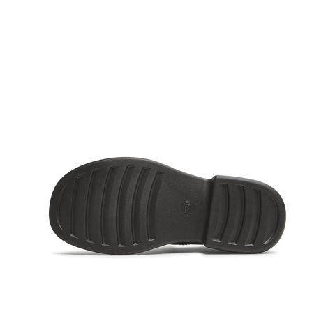 天美意2025秋新款厚底布洛克雕花流苏复古皮鞋女乐福鞋KE066CM5