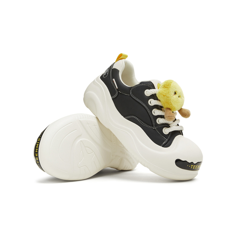 天美意2025秋新款商场同款系带厚底水果鞋花女大头鞋CIK23CM5