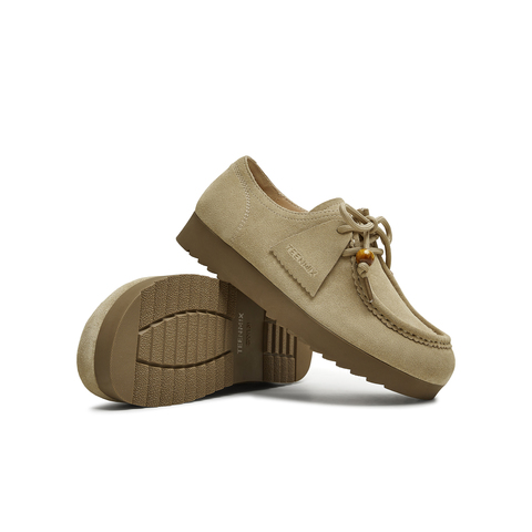 天美意2025秋新款商场同款休闲百搭系带复古女袋鼠鞋KK051CM5