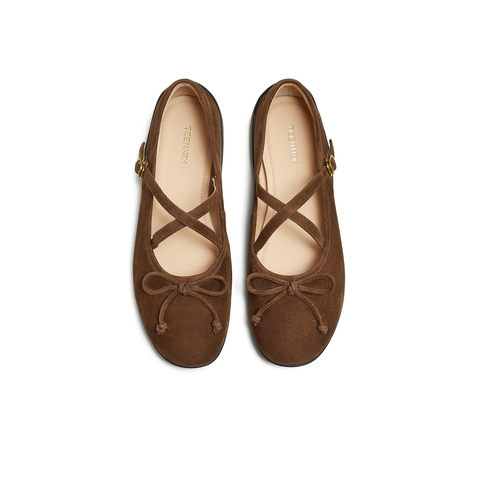 天美意2025秋新款商场同款时尚芭蕾蝴蝶结女玛丽珍鞋KM087CQ5