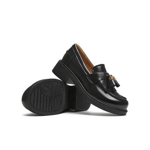 天美意2025秋新款商场同款流苏乐福鞋女皮单鞋CNG19CA5