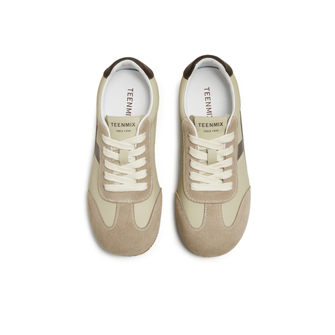 天美意2025秋新款商场同款休闲系带平底复古女阿甘鞋BL321CM5