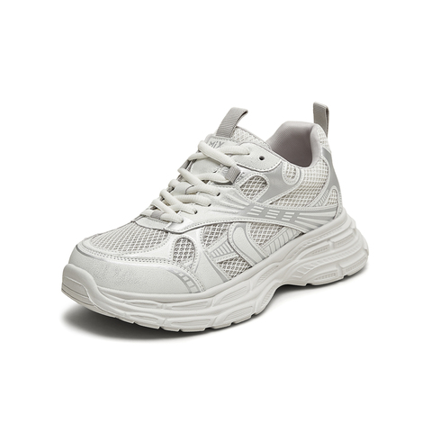 天美意2025秋新款系带网面拼接百搭老爹鞋女休闲鞋KD101CM5