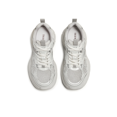 天美意2025秋新款系带网面拼接百搭老爹鞋女休闲鞋KD101CM5