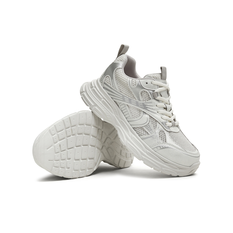 天美意2025秋新款系带网面拼接百搭老爹鞋女休闲鞋KD101CM5