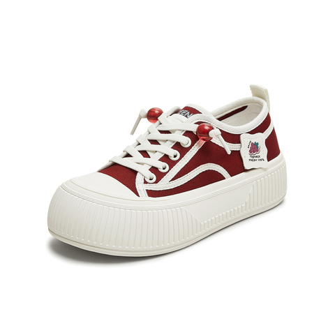 天美意2025秋新款商场同款休闲系带厚底潮流百搭女板鞋BL151CM5