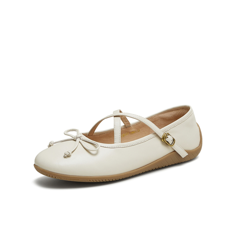 天美意2025秋新款商场同款时尚芭蕾蝴蝶结女玛丽珍鞋KM087CQ5