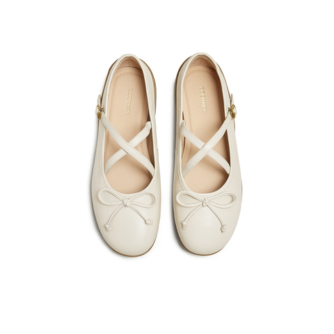 天美意2025秋新款商场同款时尚芭蕾蝴蝶结女玛丽珍鞋KM087CQ5