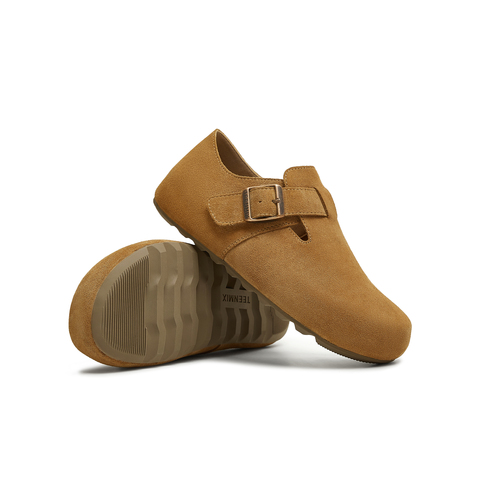 天美意2025秋新款平底单鞋两穿半拖鞋男女同款勃肯鞋KK062CM5