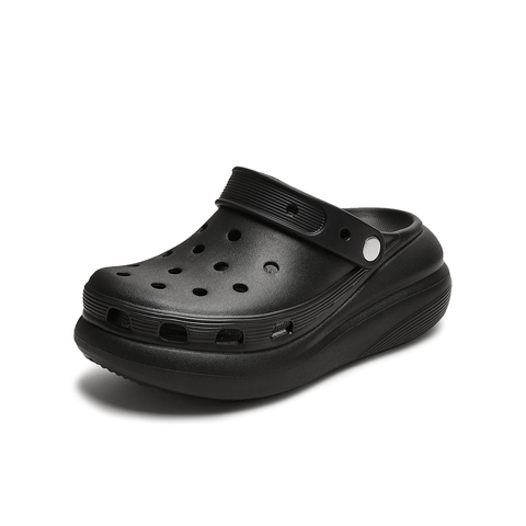 天美意2025夏新款拖鞋百搭纯色潮流小个子户外女洞洞鞋KT093BT5