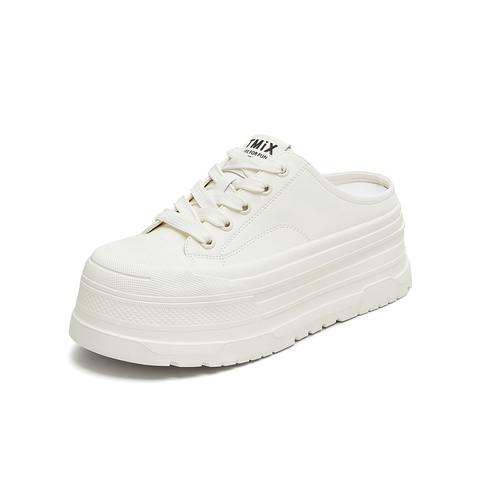 天美意2025秋新款时尚百搭拖鞋休闲通勤运动女帆布鞋KJ009CM5