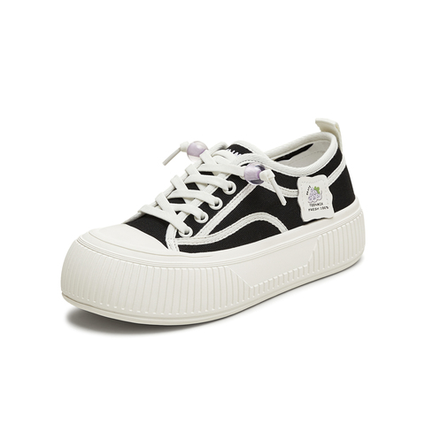 天美意2025秋新款商场同款休闲系带厚底潮流百搭女板鞋BL151CM5