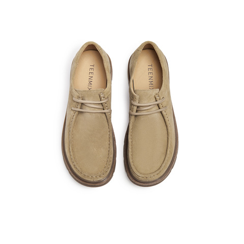 天美意2025秋新款户外休闲百搭复古系带潮流男工装鞋DSX70CM5