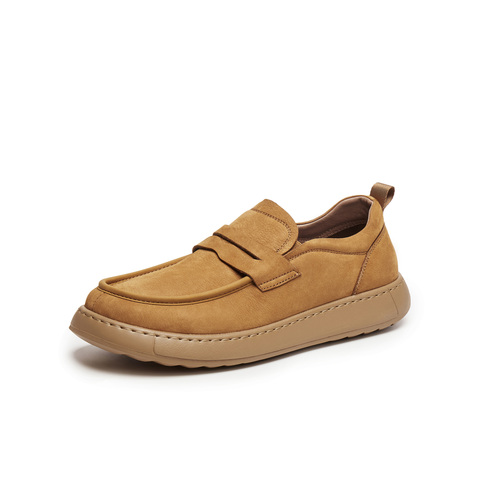 天美意2025秋新款休闲复古百搭系带厚底户外男工装鞋GZX89CM5