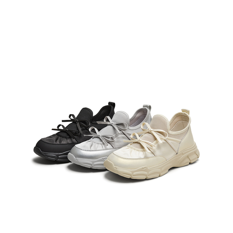 天美意2025秋新款时尚芭蕾鞋一脚蹬百搭日常女轻跑鞋KD105CM5