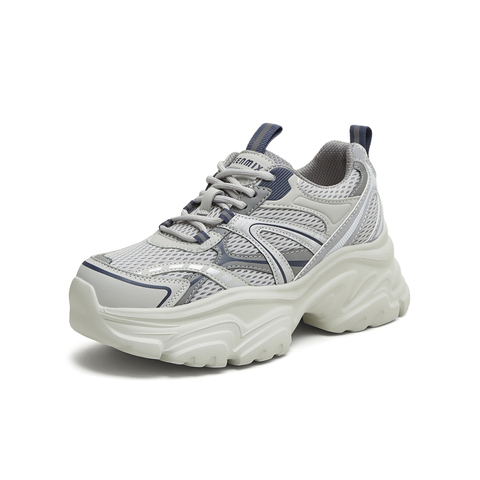 天美意2025秋新款机能风简约厚底旅游女老爹鞋KD102CM5