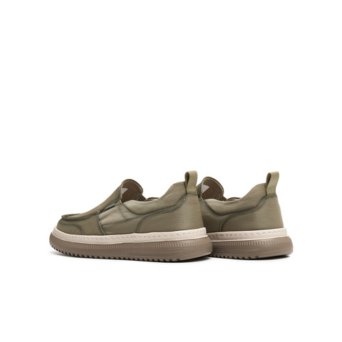 天美意2025秋新款商场同款一脚蹬厚底纯色百搭男布鞋3VQ01CM5