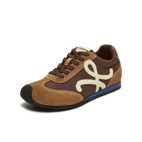 天美意2025秋新款潮流运动休闲百搭复古德训鞋女阿甘鞋KG126CM5