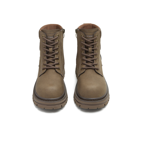 天美意2025冬新款复古百搭户外休闲工装靴短靴女靴KDX15DD5