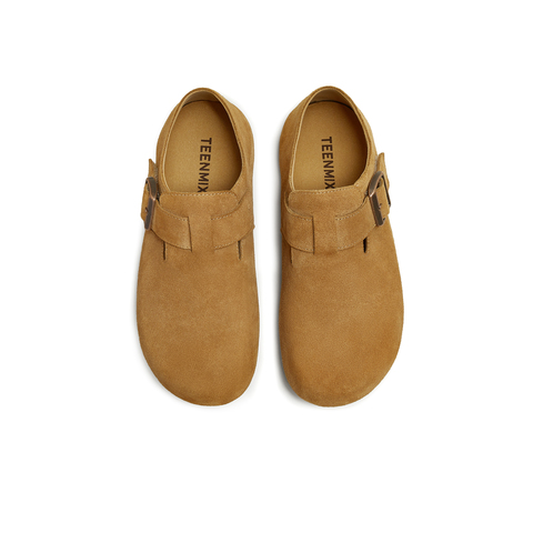 天美意2025秋新款平底单鞋两穿半拖鞋男女同款勃肯鞋KK062CM5