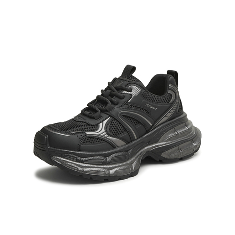 天美意2025秋新款厚底增高拼色潮酷百搭老爹鞋女休闲鞋BK782CM5