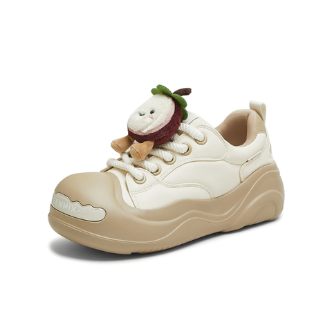 天美意2025秋新款商场同款系带厚底水果鞋花女大头鞋CIK24CM5