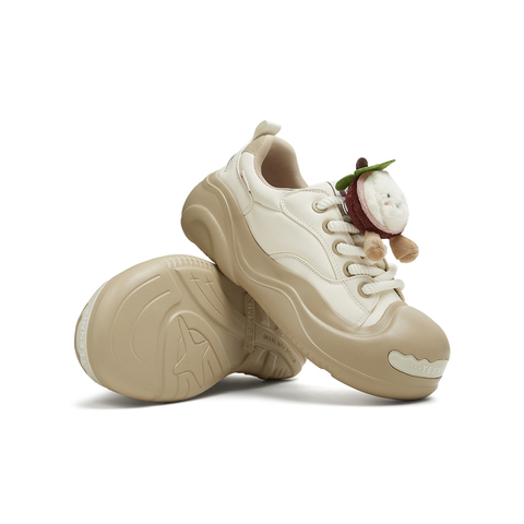 天美意2025秋新款商场同款系带厚底水果鞋花女大头鞋CIK24CM5