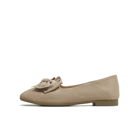 天美意2025秋新款商场同款蝴蝶结装饰女芭蕾玛丽珍鞋BL581CQ5