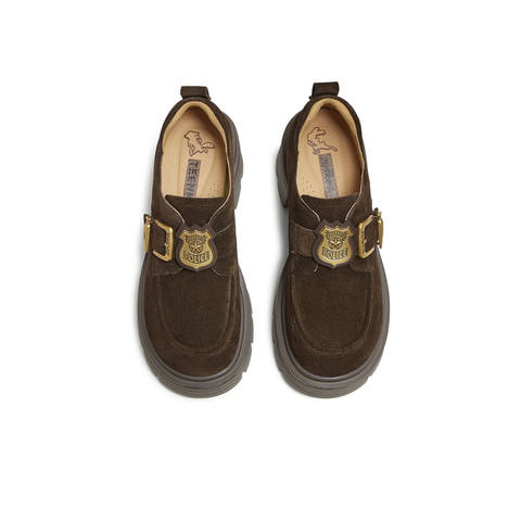 天美意2025秋新款商场同款厚底百搭小个子增高女乐福鞋CMJ27CM5