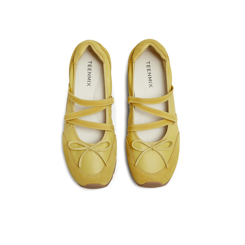 天美意2025秋新款商场同款潮流休闲纯色百搭女玛丽珍鞋BL251CQ5