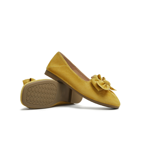 天美意2025秋新款商场同款蝴蝶结装饰女芭蕾玛丽珍鞋BL581CQ5