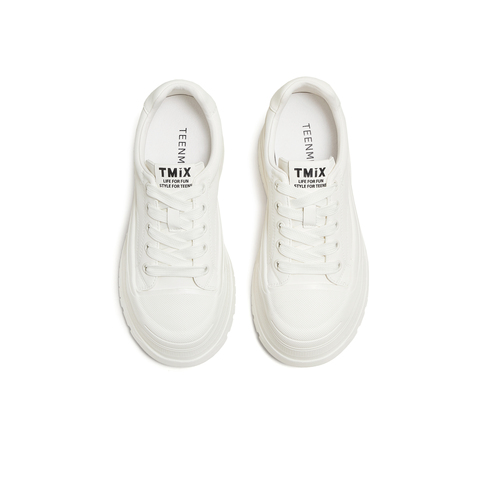 天美意2025秋新款休闲系带百搭厚底运动鞋外穿女帆布鞋KJ011CM5