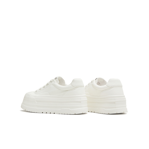 天美意2025秋新款休闲系带百搭厚底运动鞋外穿女帆布鞋KJ011CM5