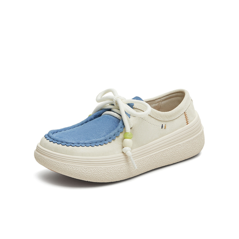 天美意2025秋新款休闲百搭厚底系带纯色百搭女袋鼠鞋KK055CM5