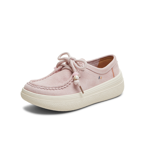 天美意2025秋新款休闲百搭厚底系带纯色百搭女袋鼠鞋KK055CM5