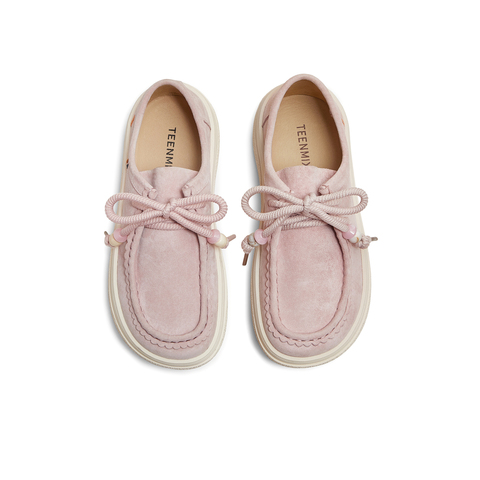 天美意2025秋新款休闲百搭厚底系带纯色百搭女袋鼠鞋KK055CM5