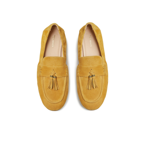 天美意2025秋新款商场同款休闲百搭纯色复古女乐福鞋BL901CA5